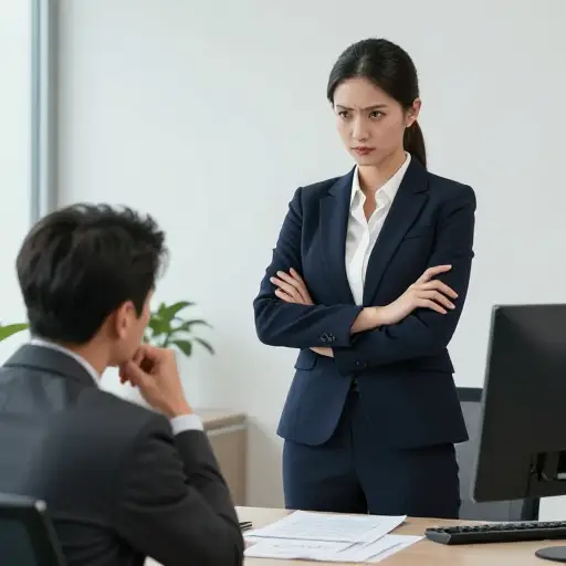 我受不了她那高高在上的态度；这让合作无法进行。