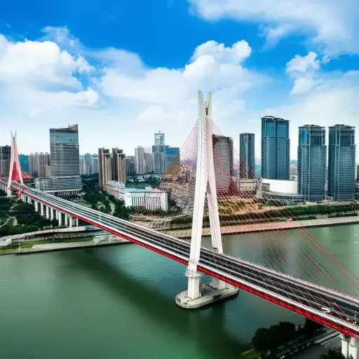 这座城市里有很多桥。