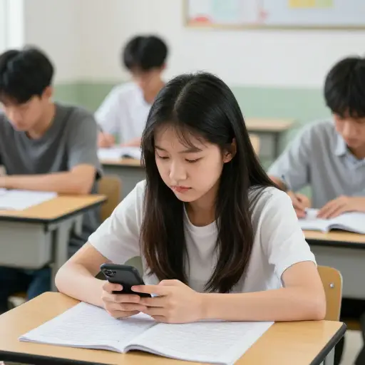 她完全不在乎考试结果。