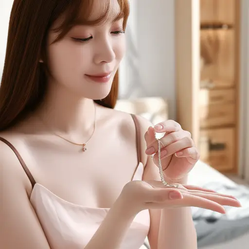 她一直保存着祖母送给她的那条项链。