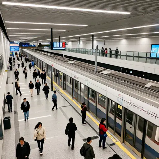 这座大都市的地铁系统非常发达。