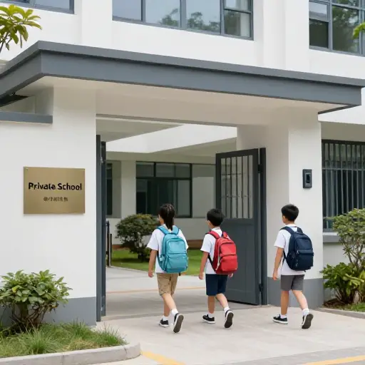我的孩子们就读于一所私立学校。