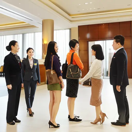 工作人员将引导宾客们有序入场。