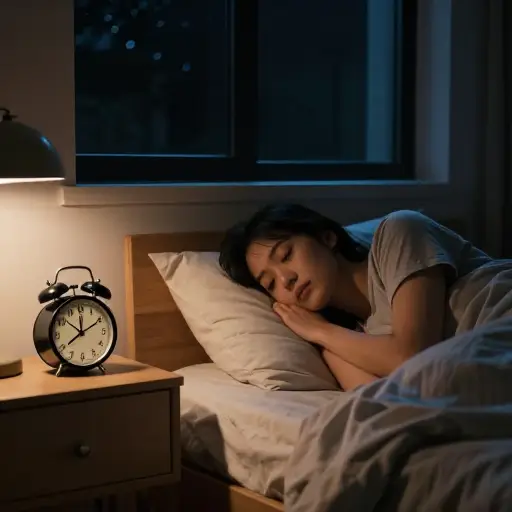 即使在午夜，我也完全清醒，无法入睡。