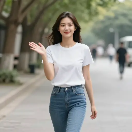 她突然朝我的方向走来，问我的名字。