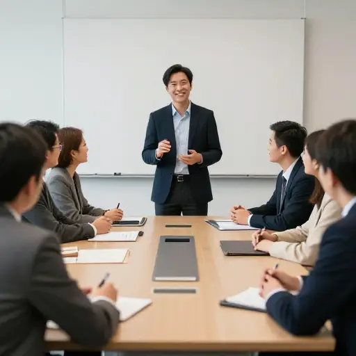 会议开始时，我讲了一个有趣的故事来活跃气氛。