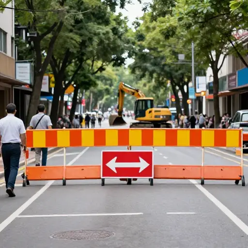 那条路正在修，所以请绕行。
