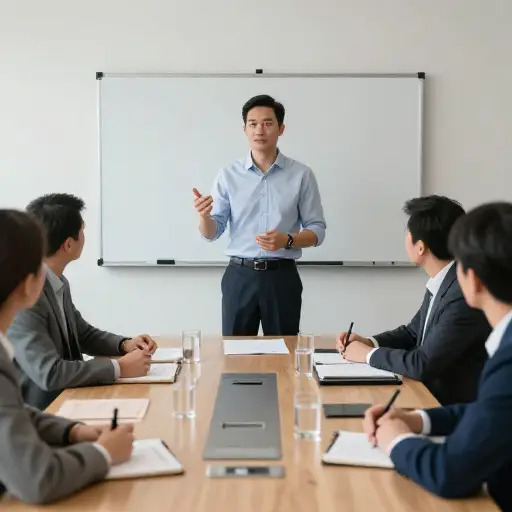 他具备很强的领导才能。