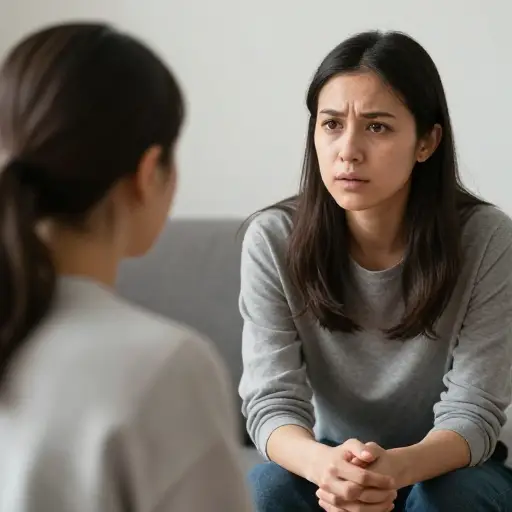 她让我坐下，然后告诉我这个坏消息。