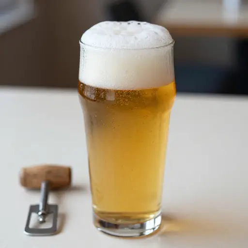这啤酒开得太久，尝起来完全没气了。