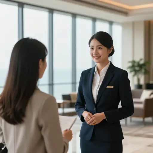 酒店经理满足了我们将房间升级为海景房的要求。