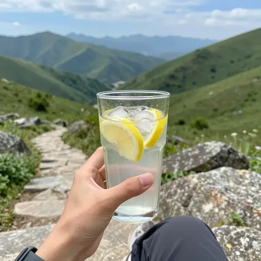 长途徒步后，一杯冷饮会让你恢复精神。