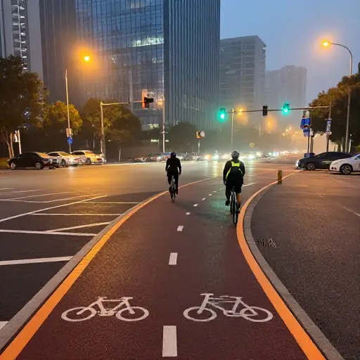 重新设计的路口为骑行者提供了一条安全得多的通勤路线。