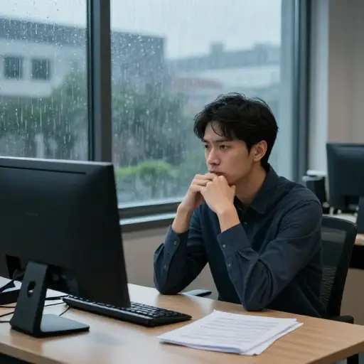 我发现下雨天很难高效工作。