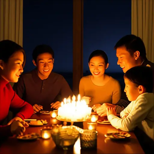 我们家每年都会通过点蜡烛来守岁。