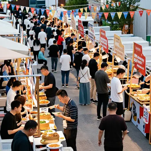 我们去年参加了地方美食节。