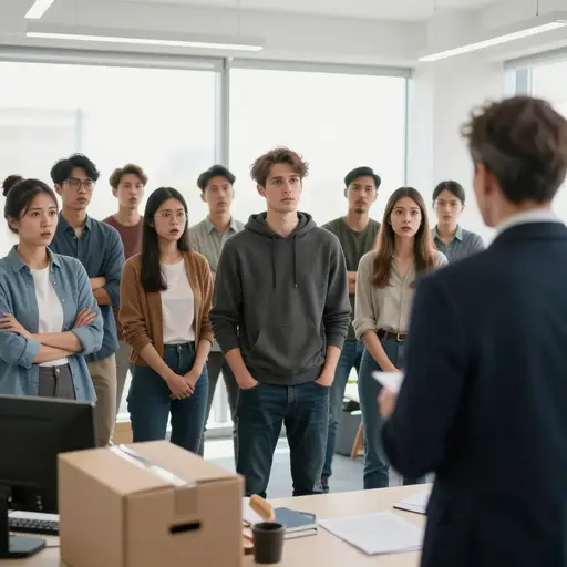 当CEO宣布整个部门将被裁撤时，这位软件工程师始终面不改色。