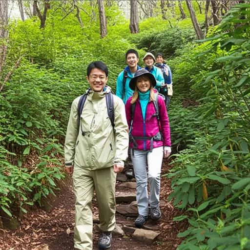 导游会带领游客穿过这片森林。