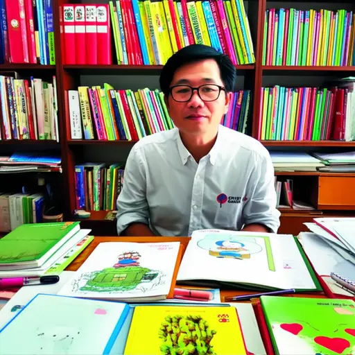 他在出版行业工作了十年，专门负责儿童读物。