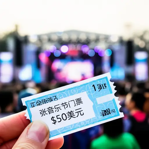 音乐节的门票是50美元。