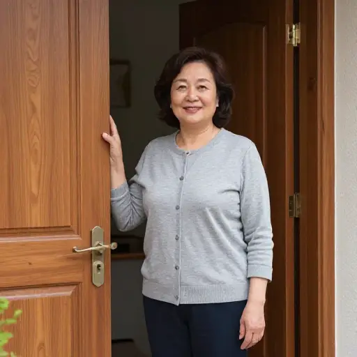 门口是你妈妈。