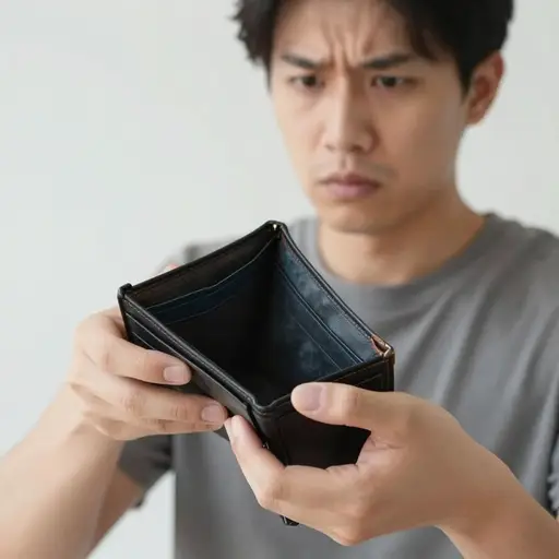 我检查了我的钱包，发现信用卡不见了。