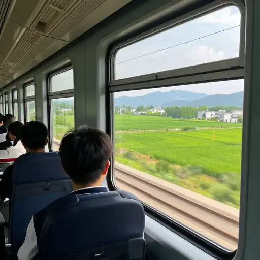 我更喜欢坐火车旅行，因为可以看风景。