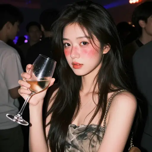 她在派对上喝得太醉，出了丑。