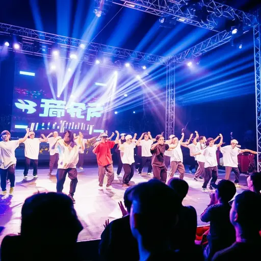 这些舞者在音乐节上表演了精彩的街舞。