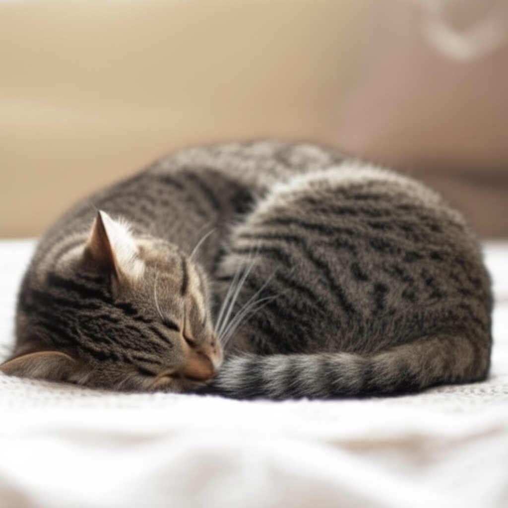 这是一只虎斑猫。