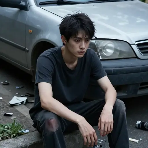 车祸过后，他明显感到惊魂未定，需要时间冷静。