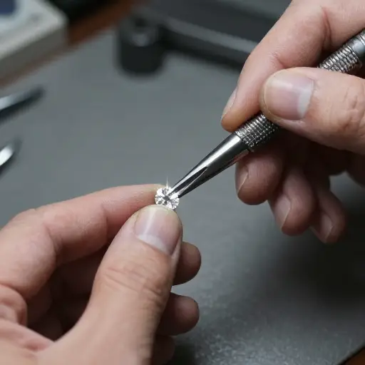 珠宝匠会打磨这颗钻石，使其光泽达到最佳。