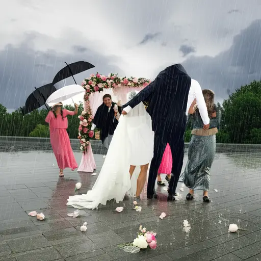 婚礼因为突然的暴雨变成了一场灾难。