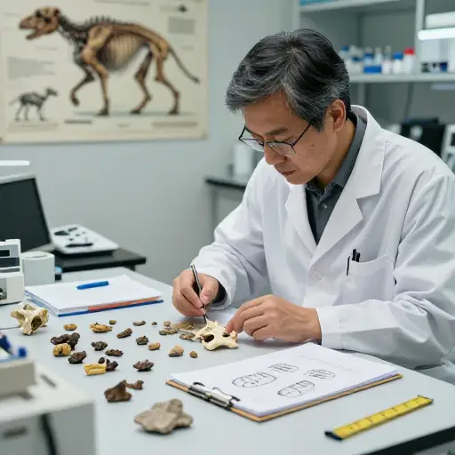 古生物学家不辞辛劳地根据骨头碎片和化石脚印，重现这种古老生物的外貌与行为。