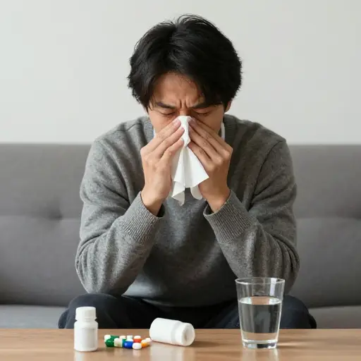 我感冒了。