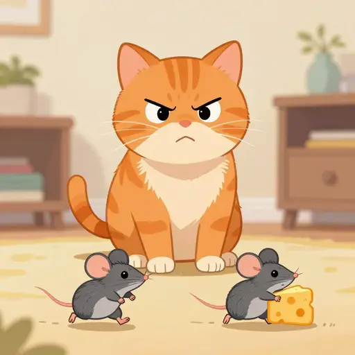 猫生老鼠的气。