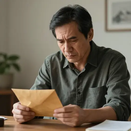 他读完信，深深叹了口气。