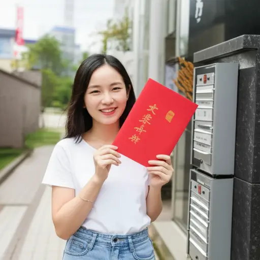 当得知自己被理想大学录取时，她欣喜若狂。