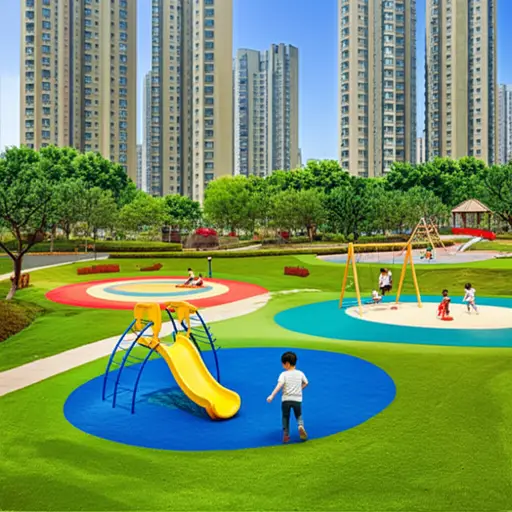 这个社区有很多供孩子们玩耍的公园。