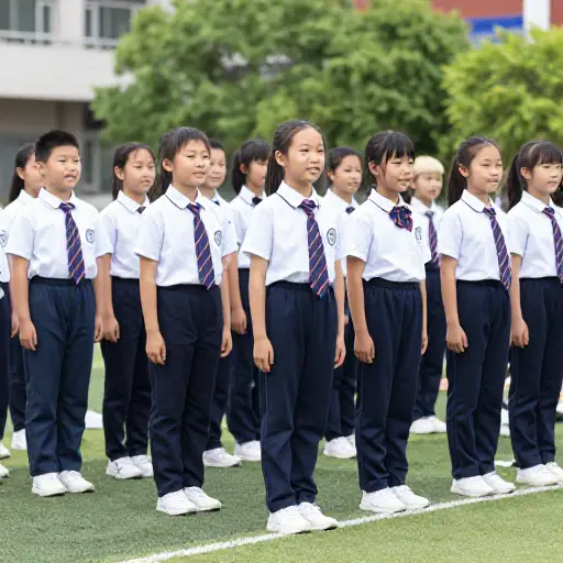 孩子们穿着相似。