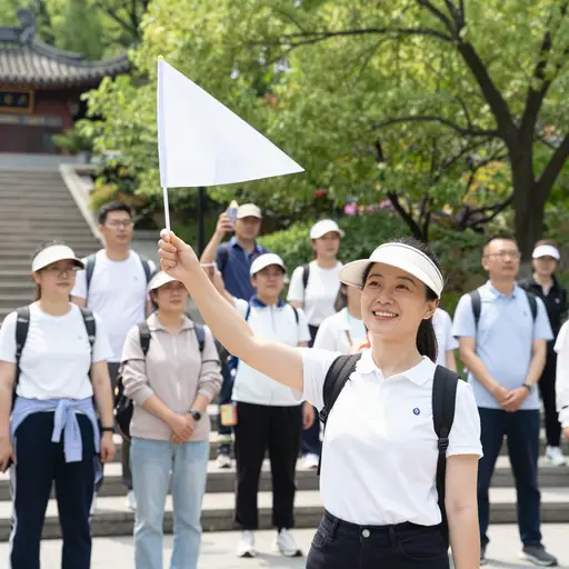 我们为旅行雇了一名导游。