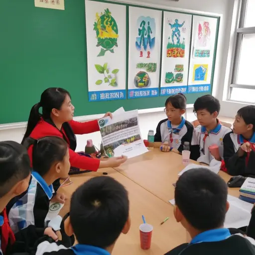 学校努力在学生们心中植入环保意识。