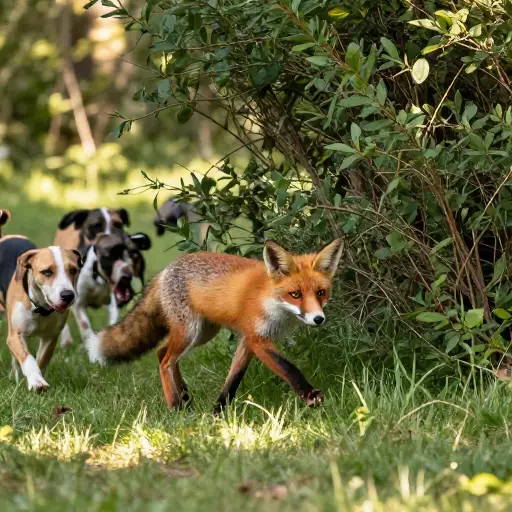 那只聪明的狐狸设法逃脱了猎犬的追捕。