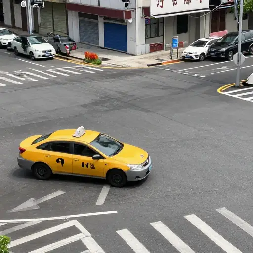 在岔路口，出租车应该向左转。