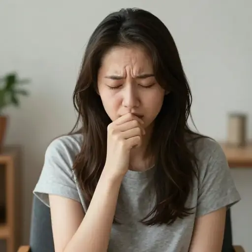 她深深地叹了口气，坐了下来。