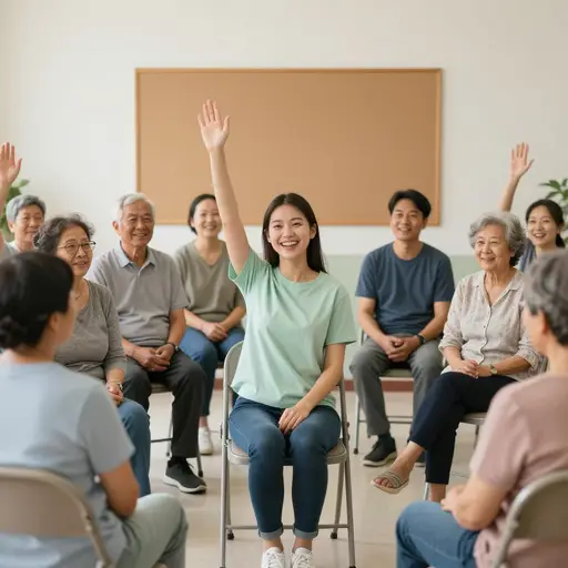 当慈善机构征集周末志愿者时，她毫不犹豫地举起了手。