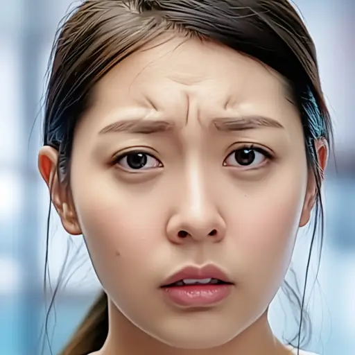 她的眼神无声地说出了她的恐惧。
