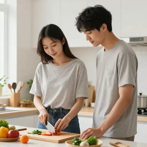 我和我的室友轮流做晚饭。