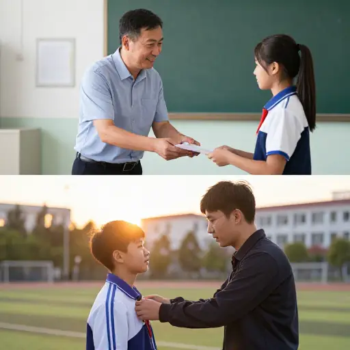 他对待学生总是像父亲一样慈祥。