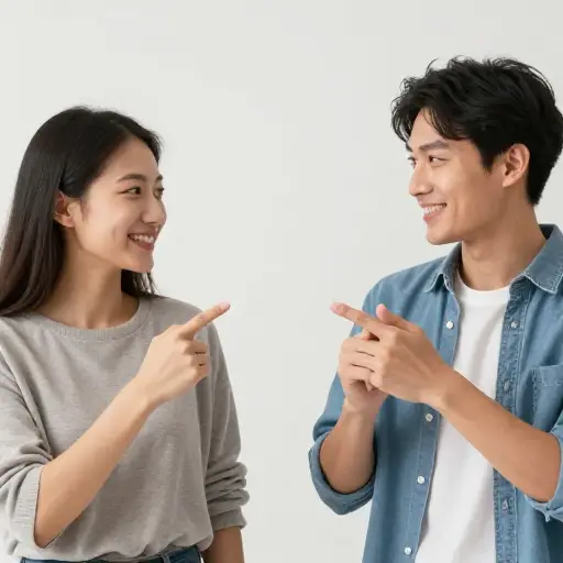 许多失聪人士使用手语交流。